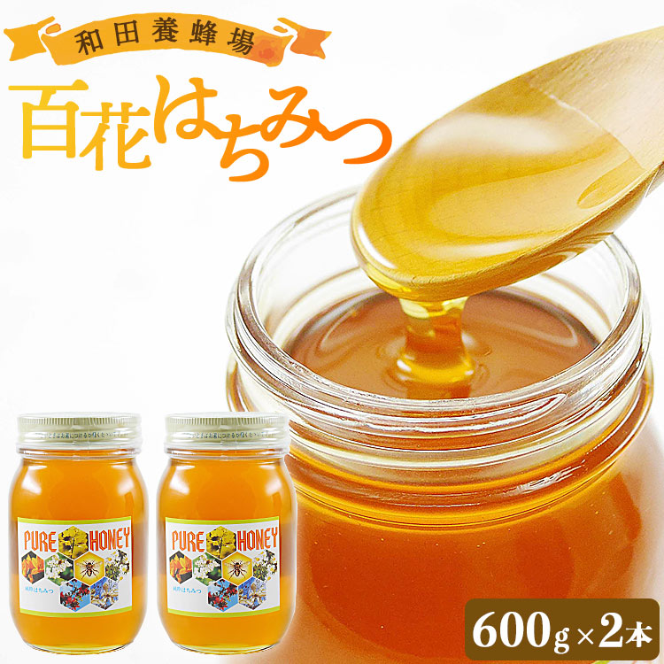 和田養蜂場 百花はちみつ(600g)2本 - 送料無料 朝食 トースト おやつ お菓子作り 料理 風邪予防 老化防止 ハニー パンのお供に スイーツ デザート ハチミツ アレンジ ギフト 高知県 香南市 C-213