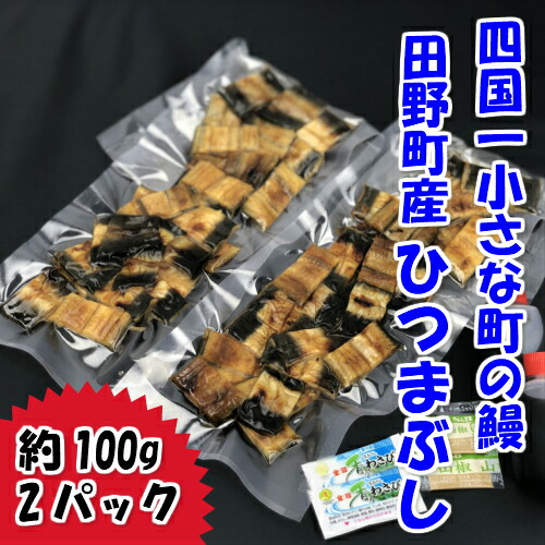 【ふるさと納税】◇冷凍◇　～四国一小さなまち～　田野町産うなぎのひつまぶし（２パック）タレ・山椒・ワサビ付き ひつまぶし 100g×2パック うなぎ 鰻 ウナギ 国産 高知県産 特製タレ 冷凍 配送 高知 ふるさとのうぜい 故郷納税 10000円 返礼品