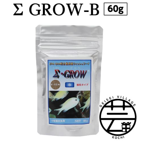 【ふるさと納税】 Σシグマ GROW B 60g 小型海水魚用 故郷納税 5000円 ＜最高級 フィッシュフード EPA・DHA配合 細粒タイプ 魚 餌＞【餌 えさ エサ】【観賞魚 餌やり】【水槽/熱帯魚/観賞魚/飼育】【生体】【アクアリウム/あくありうむ】ランキング 人気