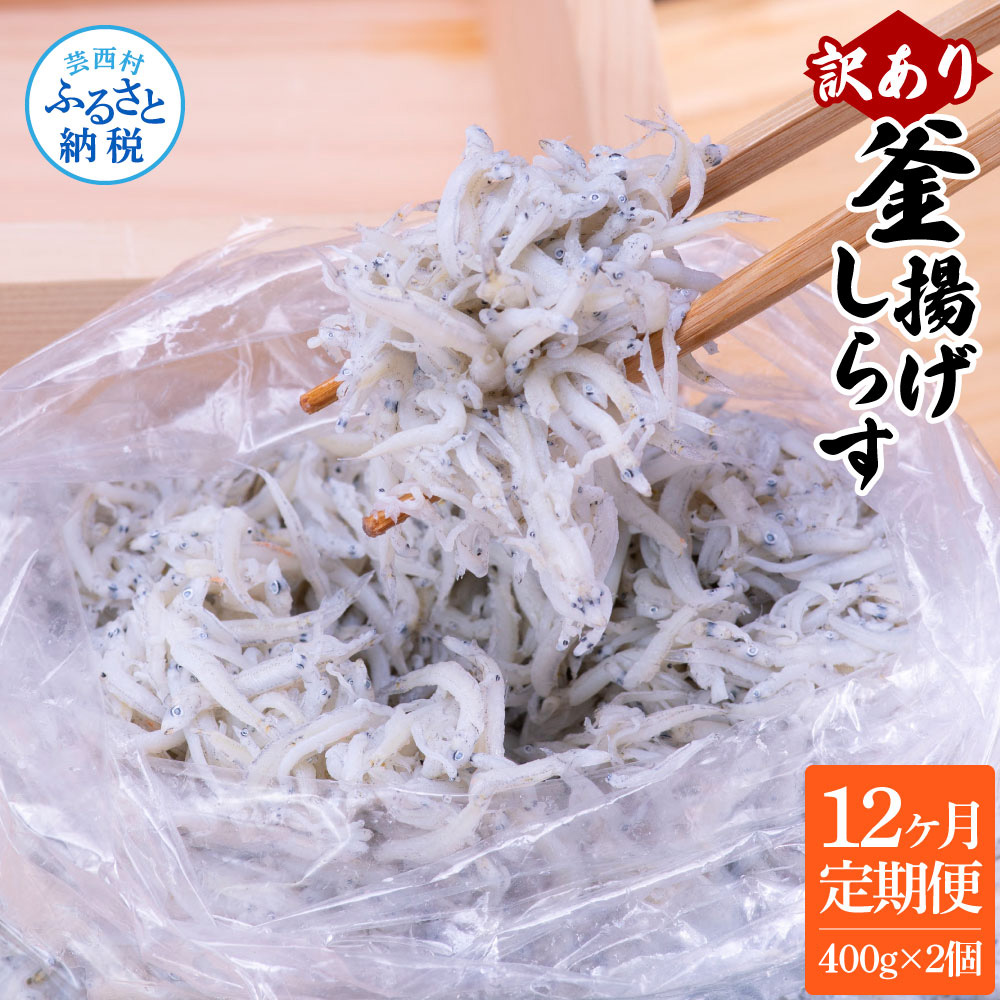 【ふるさと納税】定期便 しらす 800g 訳あり 釜揚げしらす 400g×2個 釜揚げシラス 個包装 ご飯のお供 離乳食 訳アリ 大容量 わけあり 不揃い シラス しらす 国産 釜揚げ 新鮮 しらす丼 冷凍配送 おかず 返礼品 108000円 じゃこ 定期コース 12ヶ月 ＜12ヶ月定期便＞