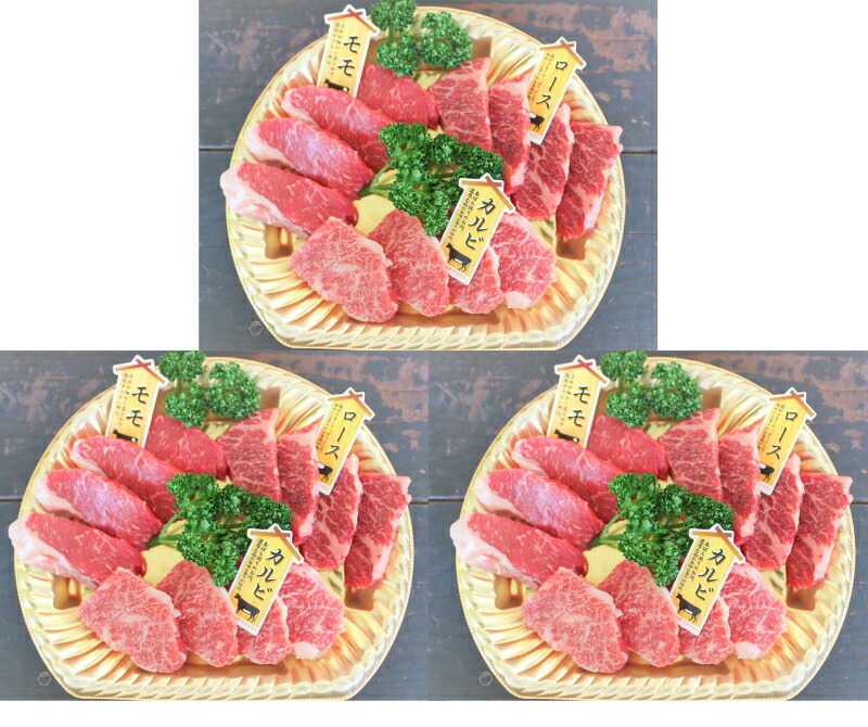 【ふるさと納税】土佐あかうし焼肉3種盛　1人前(200g)×３Ｐ