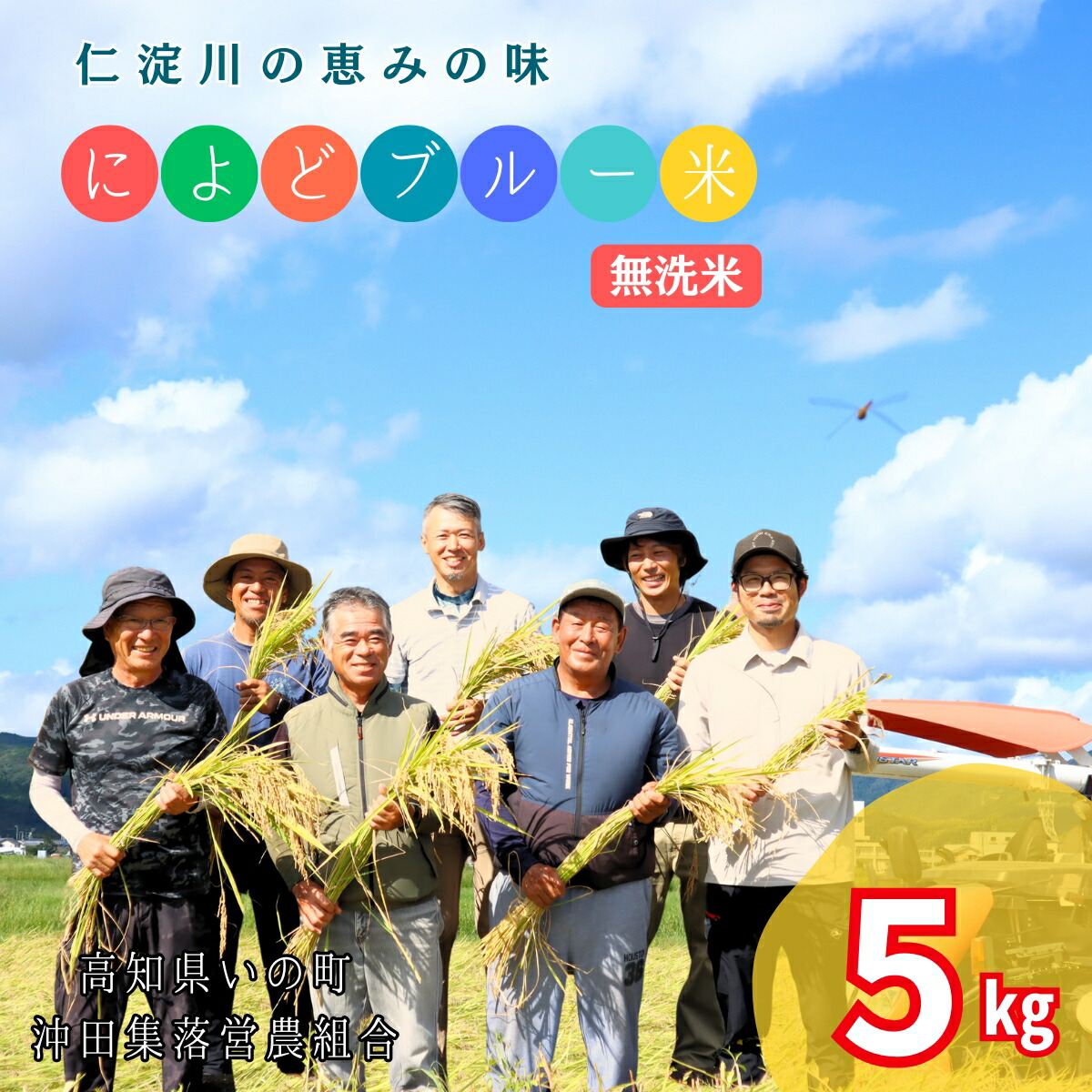 【ふるさと納税】によどブルー米 5kg (コシヒカリ)無洗米お米数量限定産地直送送料無料|高知県いの町