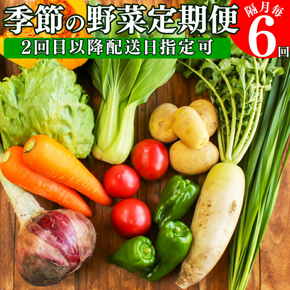 【ふるさと納税】年6回発送！＜南国高知から直送！旬の季節のお野菜定期便（7～9品）＞高知県 佐川町 野菜セット　野菜便 詰め合わせ 旬の時期にお届け 2回目以降、着日時間指定可能【冷蔵】こうち育ち 2ヶ月に1回発送