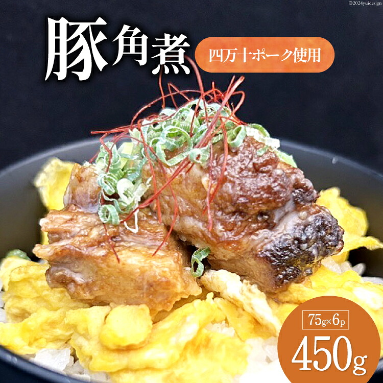 【ふるさと納税】 角煮 満天の星特製 (四万十ポーク使用)75g×6袋[満天の星 高知県 津野町 26ac0005] 豚 四万十ポーク ご当地 とろとろ 丼 電子レンジ 個包装 冷凍 豚角煮 惣菜 豚肉 肉 お肉 温めるだけ 豚の角煮