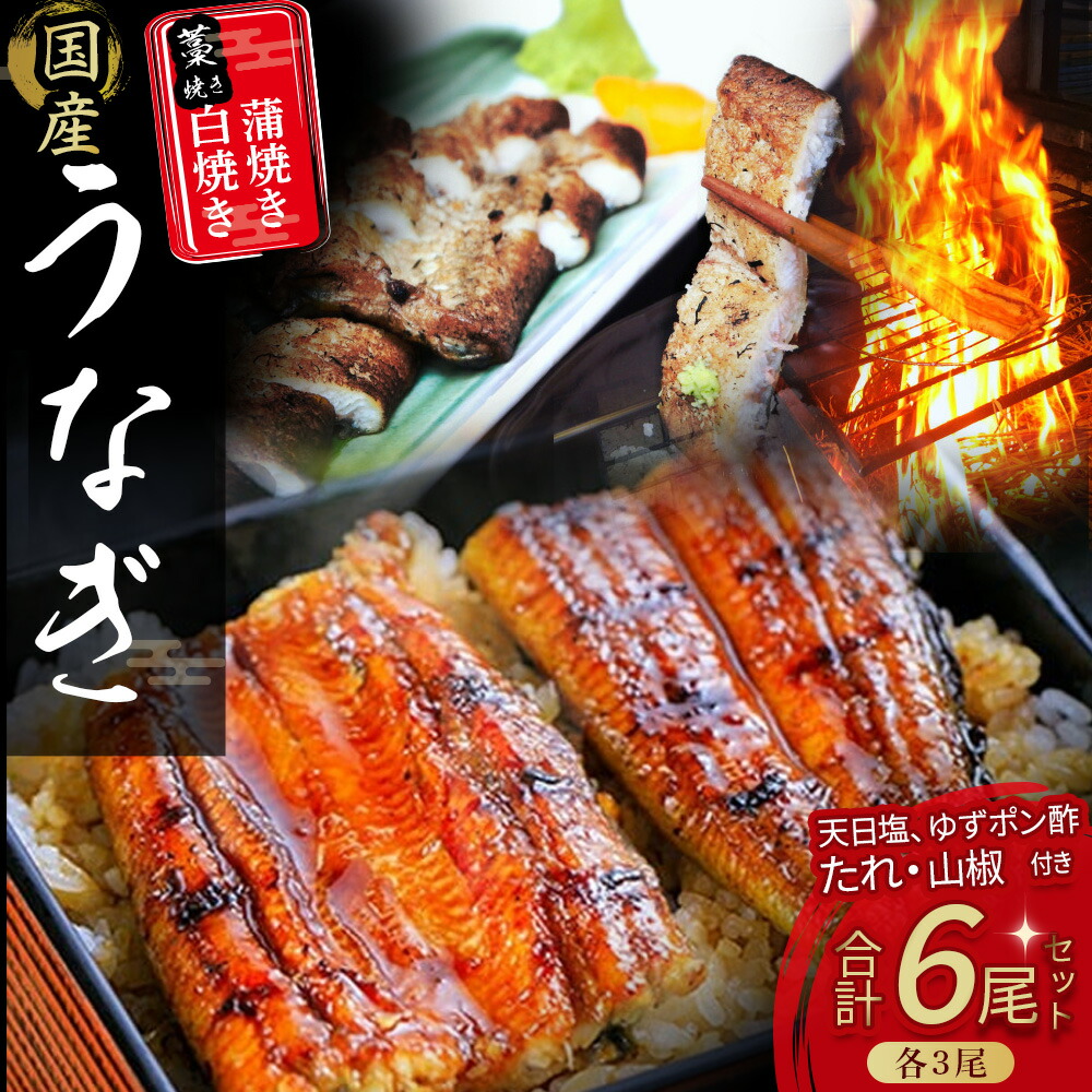 【ふるさと納税】 うなぎ藁焼き 白焼き・蒲焼き 各3尾セット【140g x 6尾】Esu-109 冷凍 たれ付き 蒲焼 白焼 国産 鰻 ウナギ うなぎ 蒲焼き 肉厚 土用の丑の日 本格うなぎ 山椒付き 個包装 四万十鰻 おすすめ 小分け