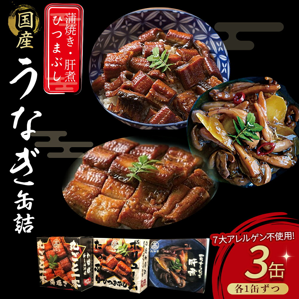 【ふるさと納税】四万十うなぎ 缶詰セット【蒲焼き・ひつまぶし・肝煮】 国産 /Esu-77 うなぎ 蒲焼 蒲焼き 鰻 塩鰻 ウナギ 海産物 ギフト 贈答 贈り物 おつまみ 備蓄 防災 食料 長期保存 非常食|高知県四万十町