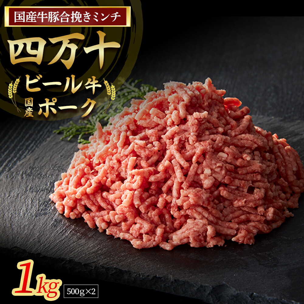 【ふるさと納税】 ひき肉 1kg ( 500g ｘ 2パック ) 配送月指定 ミンチ 四万十麦酒牛 牛肉 四万十ポーク 豚肉 合挽肉 国産 冷凍 Asz-A14