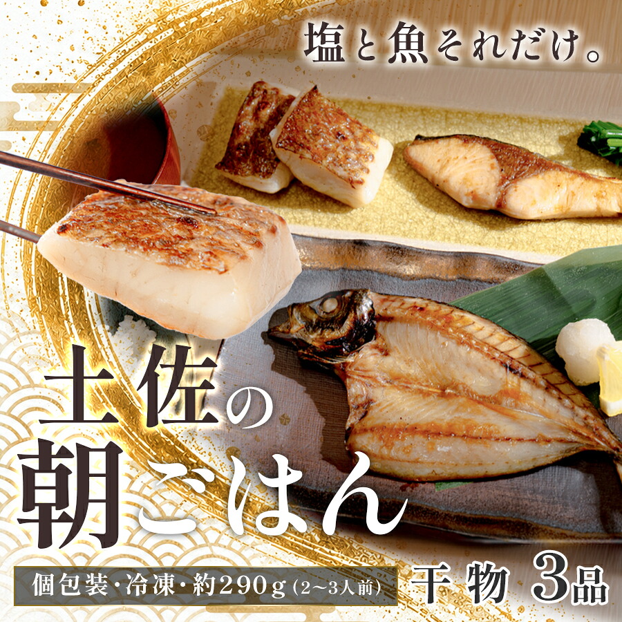 【ふるさと納税】干物セット 3品 土佐の朝ごはん 干物 冷凍 個包装 焼き魚 ご飯のお供 2～3人前 母の日 父の日 ギフト 贈答 贈り物 御祝 内祝 お取り寄せ プレゼント お中元 お歳暮 旬 魚 海産物 高知県 大月町産 国産 未来鮮魚株式会社 大月海産 産地直送｜高知県大月町 10,950円