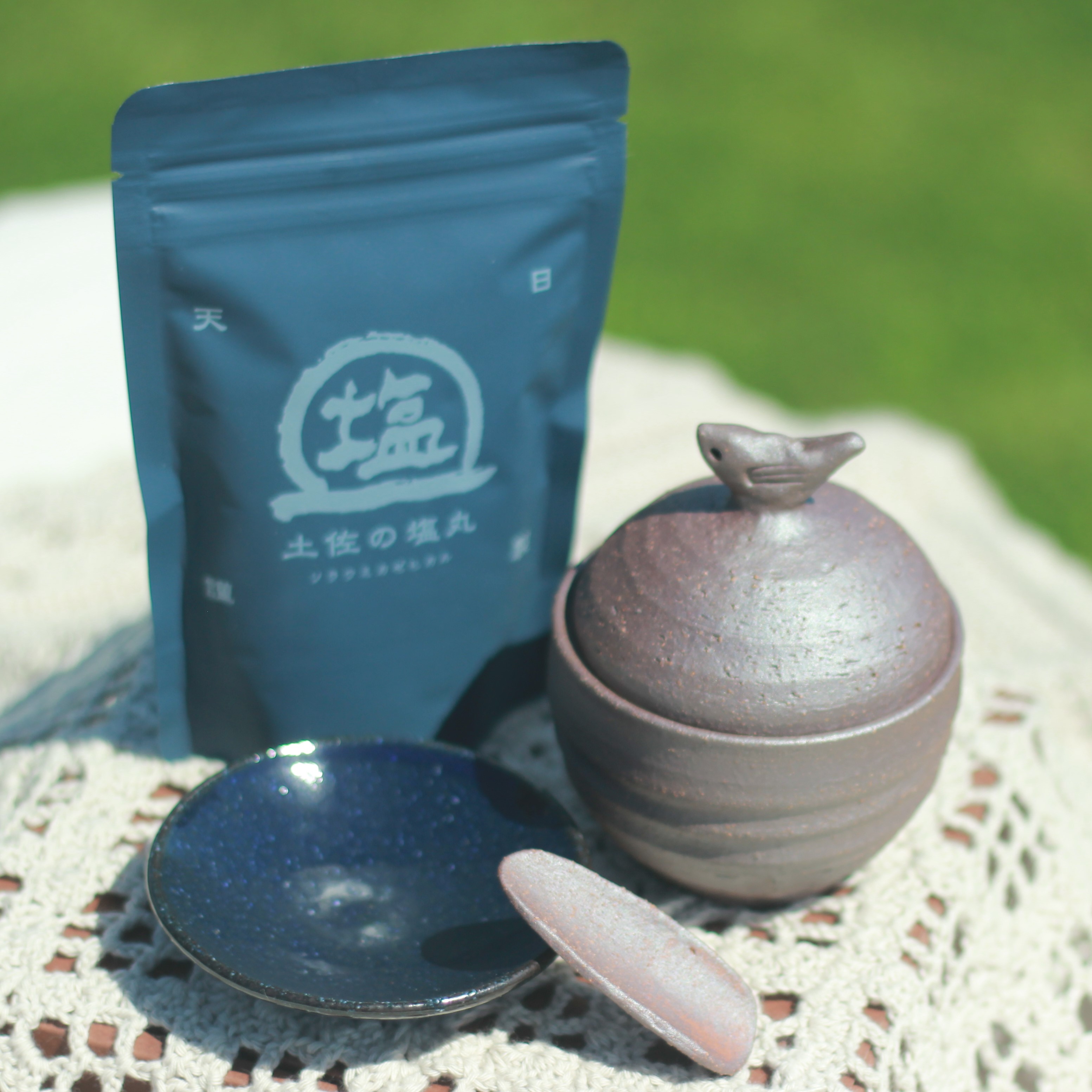 【ふるさと納税】 塩壷 塩さじ 豆皿 天日海塩 セット シロチドリの塩壷 ギフト 贈り物 プレゼント 食器 お皿 陶器 調味料入れ キッチン雑貨 塩入れ 塩 調味料 高知県 高知県 黒潮町