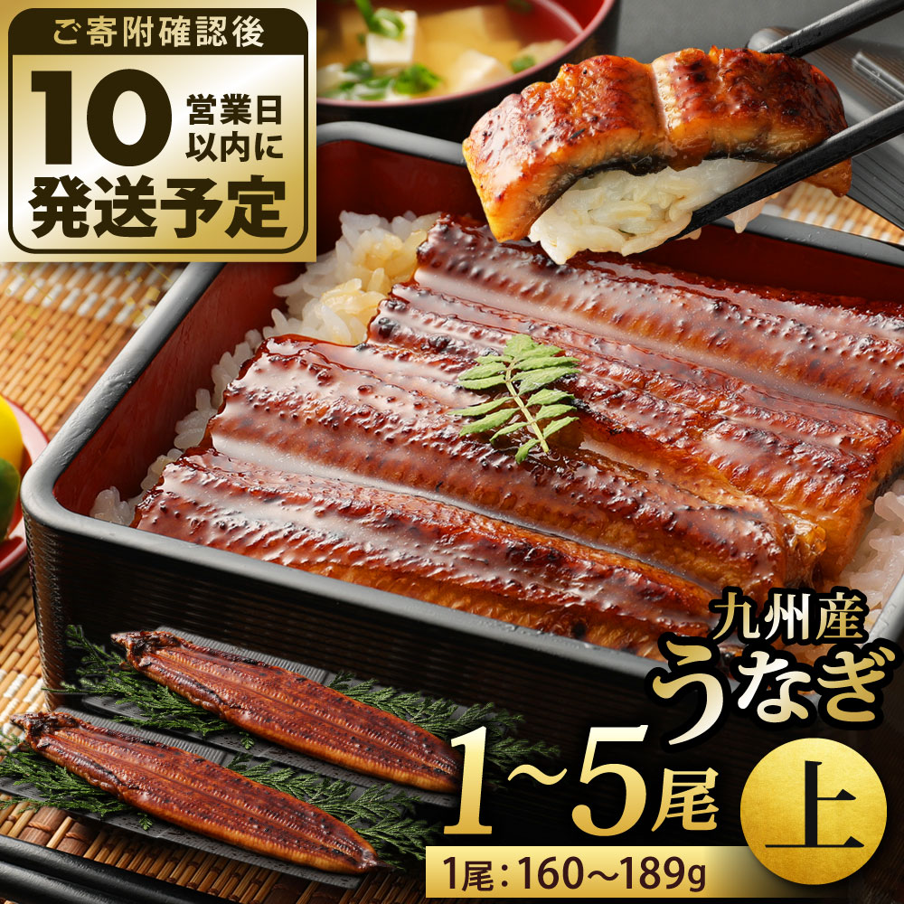 【ふるさと納税】九州産 うなぎ 蒲焼 上(1尾あたり160~189g) 1尾 / 2尾/3尾/4尾/5尾 特製たれ・山椒付き 鰻 ウナギ 蒲焼き 大きい 土用の丑の日 冷凍 国産 鹿児島、宮崎、熊本等産うなぎ原料使用|福岡県北九州市