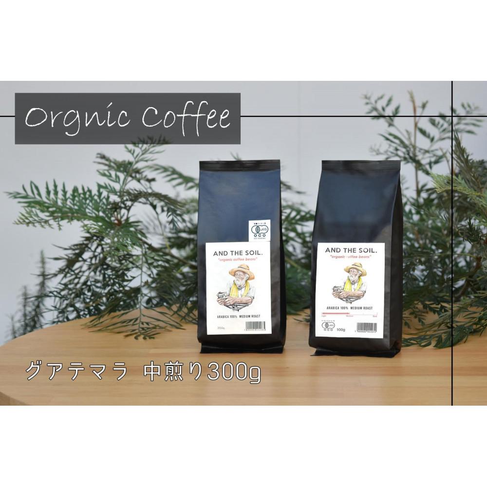 【ふるさと納税】【福岡高砂】AND THE SOIL.オリジナル焙煎オーガニックコーヒー豆GUA　中煎り300g