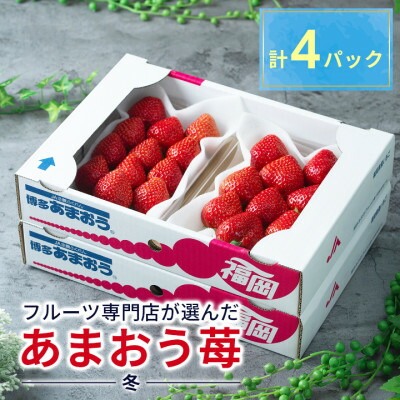 【ふるさと納税】【11月下旬より順次発送】酸味と甘みの絶妙なバランス・冬あまおう4パック(大牟田市)【配送不可地域：離島・北海道・沖縄県】【1226660】