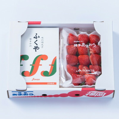 【ふるさと納税】【11月下旬より順次発送】福岡産あまおう&ふくや味の明太子(大)(大牟田市)【配送不可地域：離島・北海道・沖縄県】【1226686】