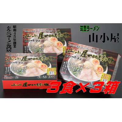 【ふるさと納税】昭和45年創業 とんこつラーメン専門店 山小屋からの贈り物3箱(大牟田市)【1523390】