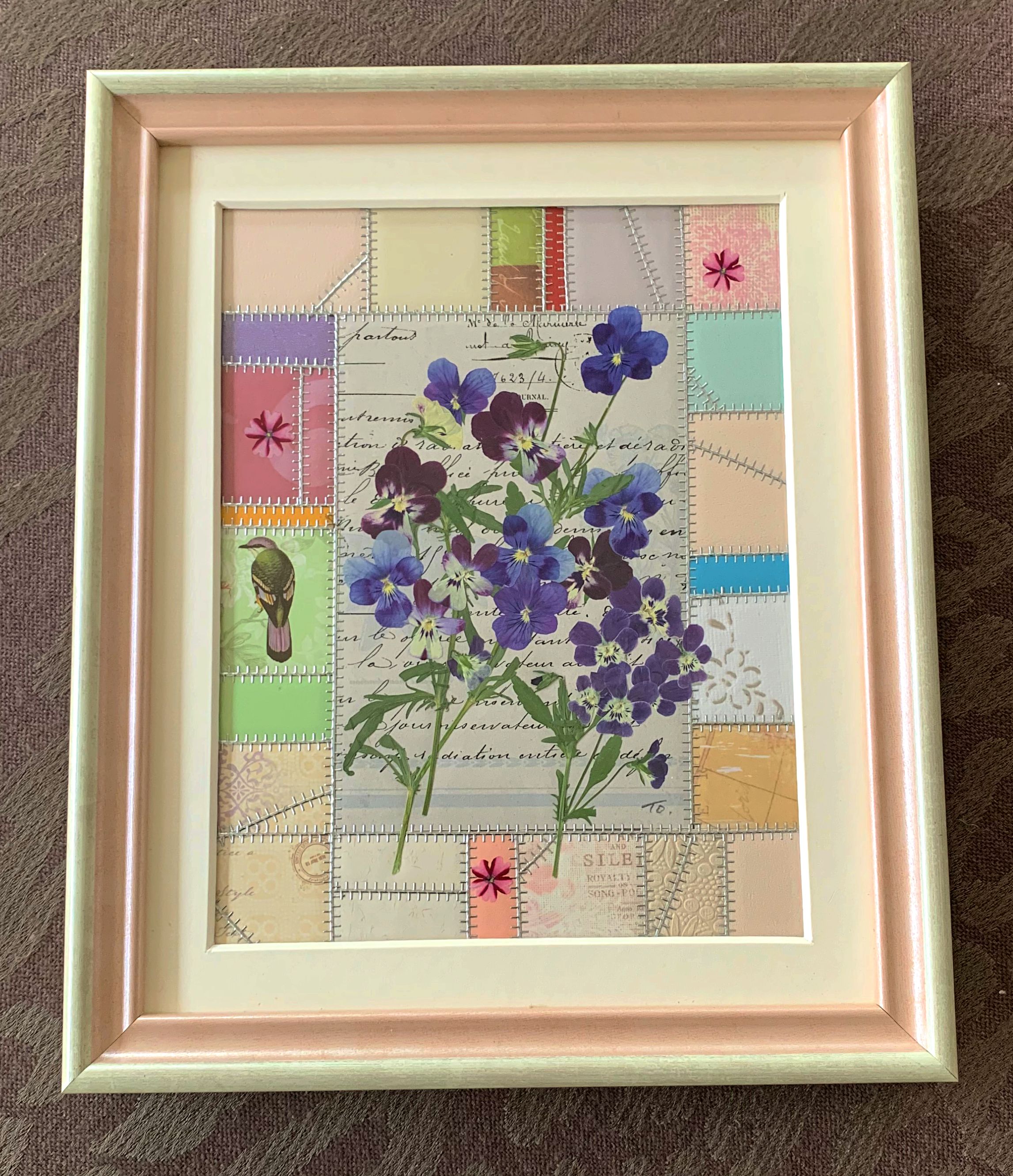 楽天市場 ふるさと納税 押し花絵 26額 B 庭のビオラ 福岡県大牟田市