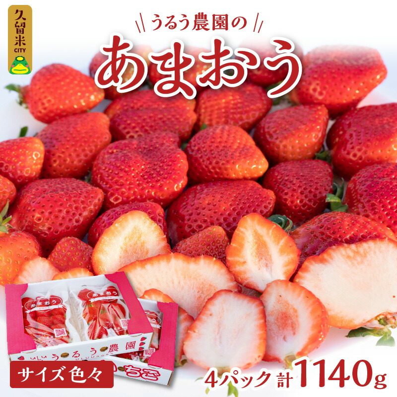 最大68%OFFクーポン D2243 フルーツ 福岡県産 博多あまおう 予約 果物 約1120g 4パック くだもの 送料無料 イチゴ 苺 九州 国産  いちご フルーツ・果物