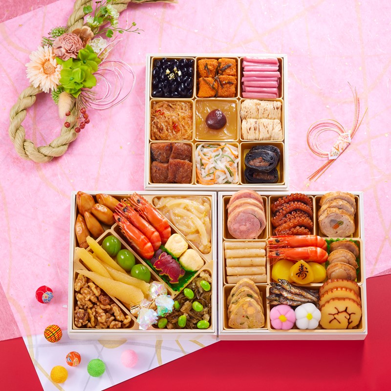 かわいい新作 板前魂 和洋風三段重おせち 3人前 花籠 和風 洋風 和洋風 おせち お取り寄せ お取り寄せグルメ お正月 加工食品 送料無料 食品 食べ物 冷凍おせち 冷凍 先行予約 飯塚市 Fucoa Cl