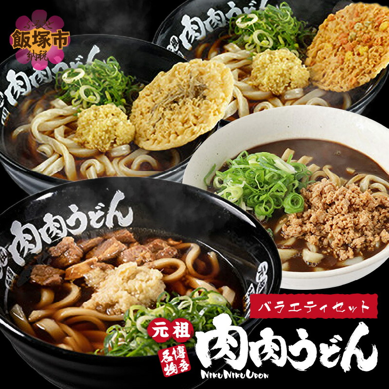 【ふるさと納税】★レビューキャンペーン実施中★冷凍 肉肉うどん２食・天ぷらうどん２食・黒カレーうどん１食 バラエティセット うどん 麺 肉肉うどん 天ぷら カレーうどん セット 飯塚 冷凍 送料無料 【A5-460】【20250303_2レビューCP】