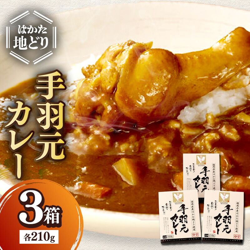 【ふるさと納税】はかた地どり 手羽元カレー【A-861】|福岡県飯塚市