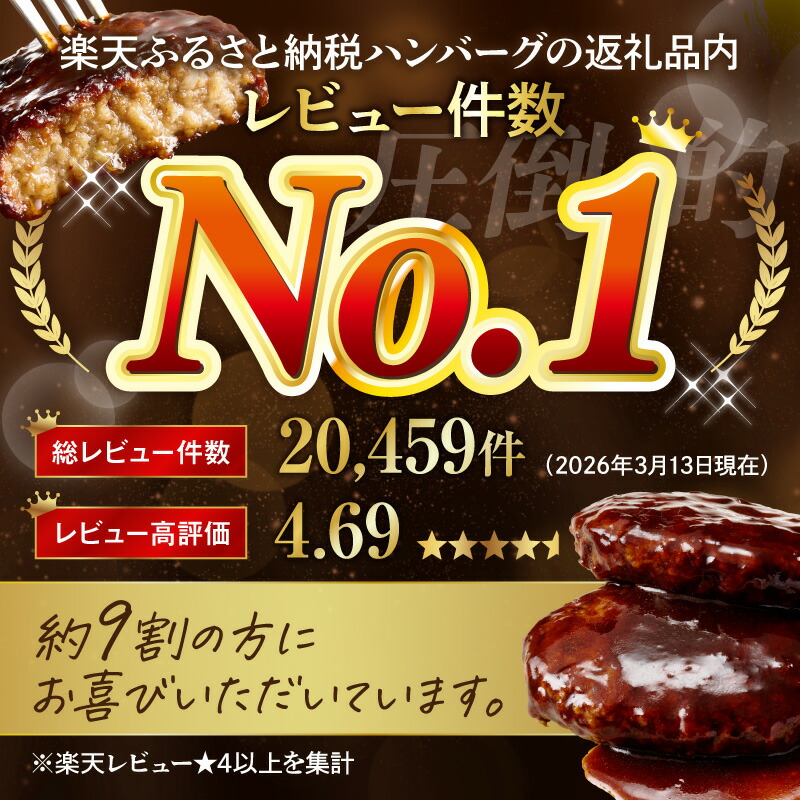 【ふるさと納税】＼総合ランキング1位獲得／累計4000万個突破 鉄板焼ハンバーグ デミソース 10個～20個 温めるだけ 福岡 飯塚 冷凍 小分け 大容量 ハンバーグ 肉 牛 簡単調理 特製 湯煎 人気 お試し