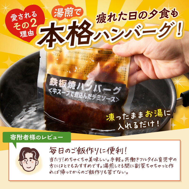 【ふるさと納税】＼総合ランキング1位獲得／累計4000万個突破 鉄板焼ハンバーグ デミソース 10個～20個 温めるだけ 福岡 飯塚 冷凍 小分け 大容量 ハンバーグ 肉 牛 簡単調理 特製 湯煎 人気 お試し
