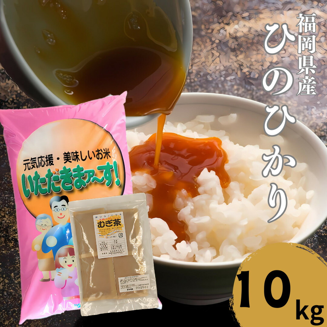 【ふるさと納税】柳川のお米 ヒノヒカリ 10kg 麦茶 16パック セット 白米 米 令和6年産 お米 九州産 精米 麦茶パック お茶 福岡県 柳川市 送料無料