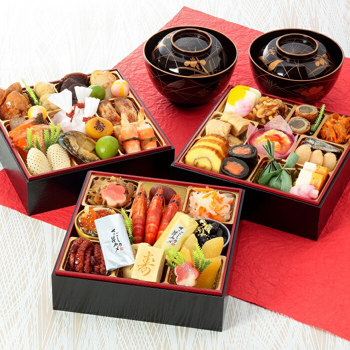 【楽天市場】【ふるさと納税】＜2020年迎春おせち三段重＞割烹料亭千賀監修「祝華千」【2019年12月30日お届け