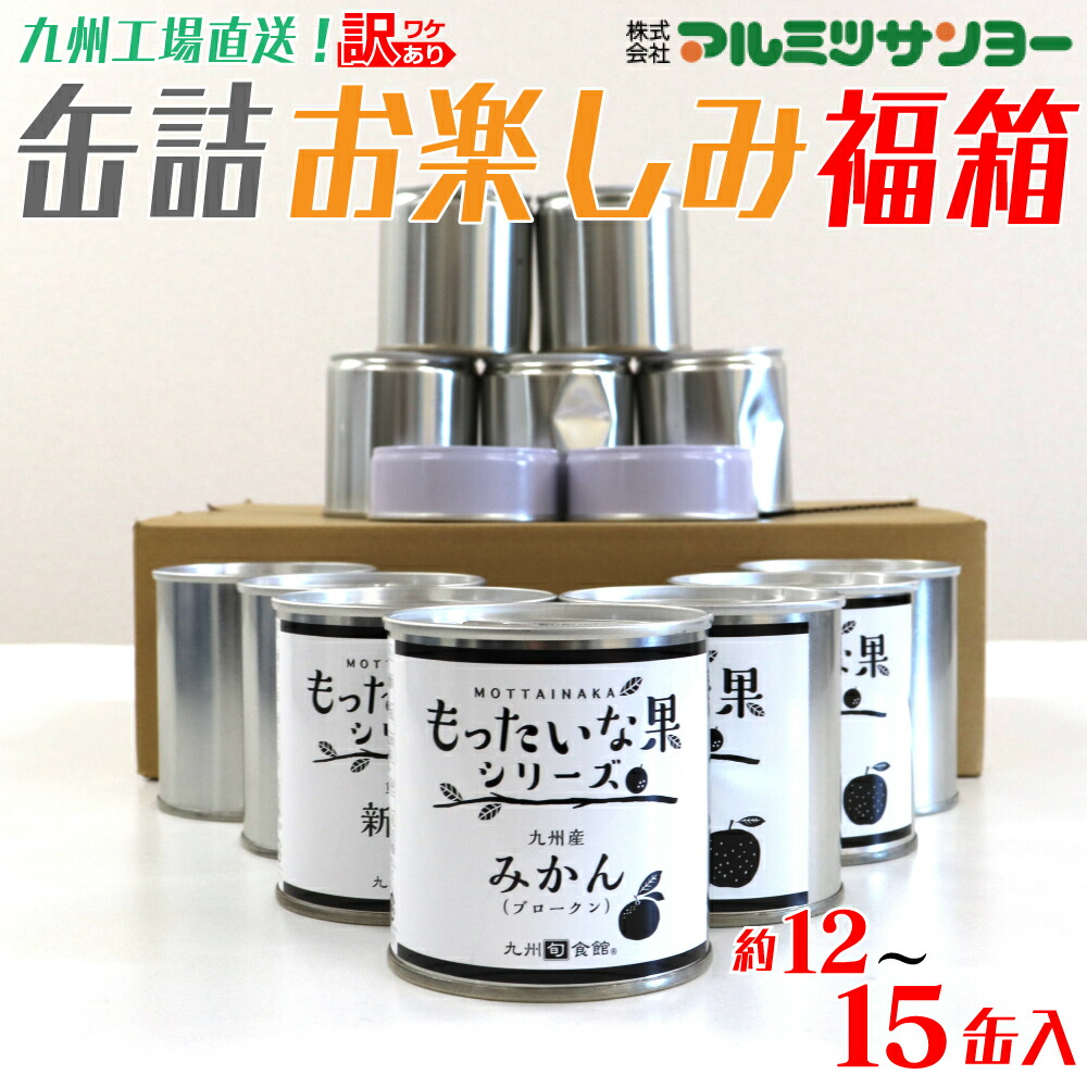 【ふるさと納税】九州福岡工場直送！訳あり缶詰お楽しみ福箱 フルーツ 果物 惣菜 規格外 缶詰 保存食 非常食 かんづめ 缶詰福袋