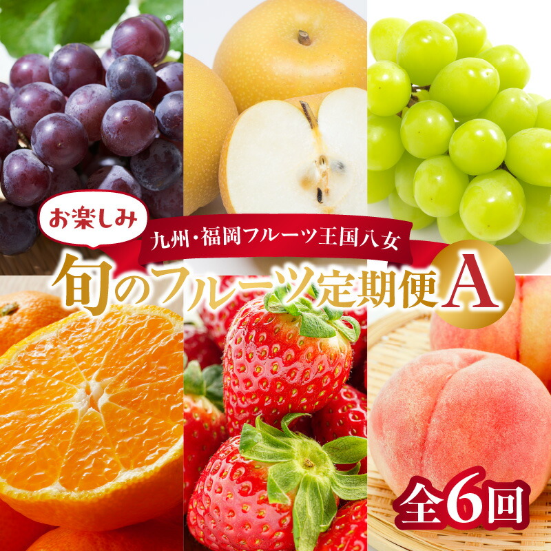 【ふるさと納税】九州・福岡フルーツ王国八女　お楽しみ旬のフルーツ定期便【全６回】Ａ｜＜配送不可：北海道・沖縄・離島＞ いちご 苺 イチゴ あまおう 桃 もも モモ 葡萄 ぶどう 梨 シャインマスカット みかん 蜜柑 オレンジ