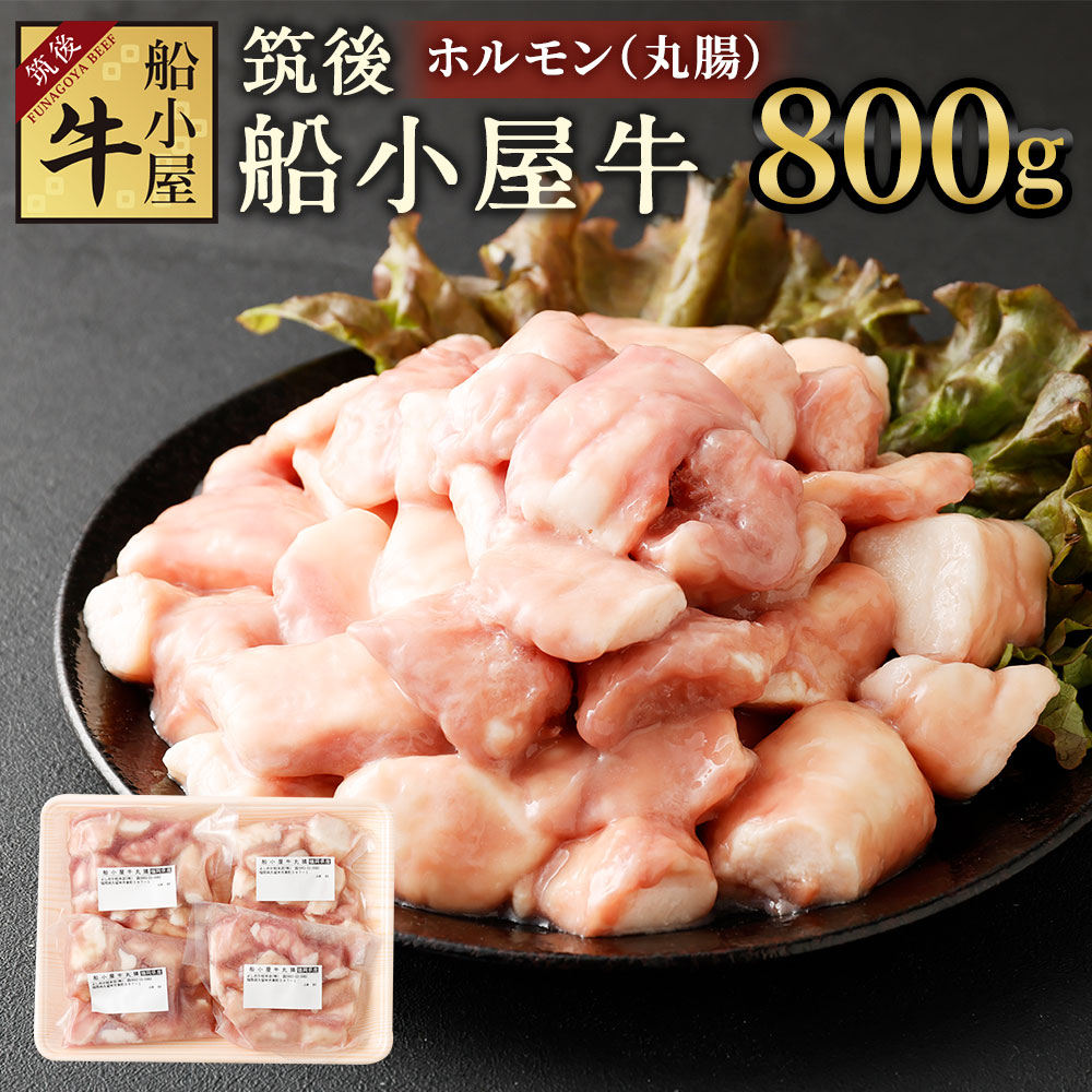 【ふるさと納税】筑後 船小屋牛 ホルモン 丸腸 合計800g 200g×4パック 小分け 牛肉 お肉 もつ 焼肉 もつ鍋 冷凍 福岡県産 国産 送料無料|福岡県筑後市