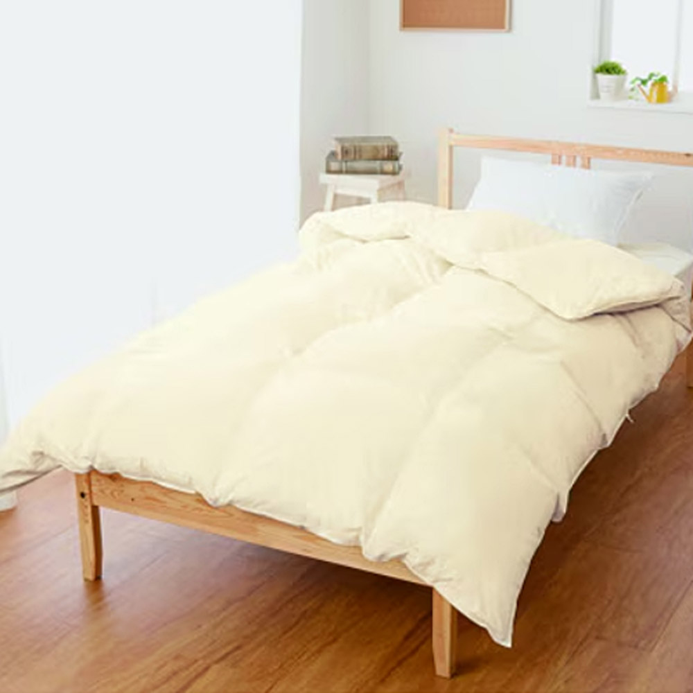 【ふるさと納税】マンション専用 シングルサイズ 羽毛布団 (ダウン85%・充填量700g・アイボリー) 洗える羽毛ふとん 収納ケース付き /気密性が高い住宅向け 布団 お布団 軽量タイプ 羽毛合掛け布団 節電 対策 ふわふわ