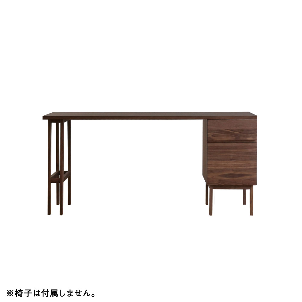【ふるさと納税】高野木工 プレーンデスク150セットB WN 幅150cm 高さ70cm ウォルナット デスク 机 ワークスペース 大川家具 ナチュラル 北欧家具 家具 インテリア オシャレ シンプル 送料無料