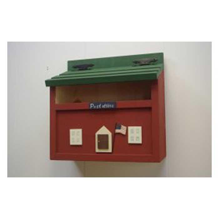 【ふるさと納税】壁掛け横長POST カントリーレッド | 家具 ファニチャー 人気 おすすめ 送料無料｜福岡県大川市