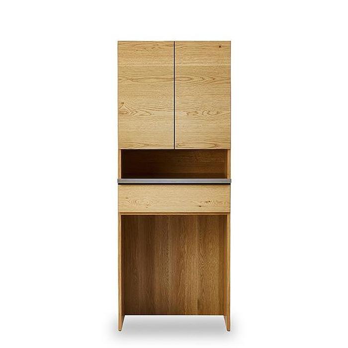 【ふるさと納税】ダイニングボード オウル 70サイズ　上：ダイニングボード＋下：ダスト／オーク | 家具 食器棚 棚 キッチン ダイニング 木 木製 木目 収納 引き出し 天板 ステンレス 大容量 おしゃれ 一人暮らし 新生活 人気 おすすめ 関家具 大川家具
