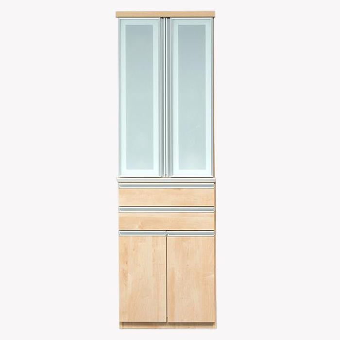 【ふるさと納税】(メープル(ナチュラル))【開梱設置】 ルピナス 食器棚 幅60cm スリム 大川家具 キッチンボード ダイニングボード|福岡県大川市