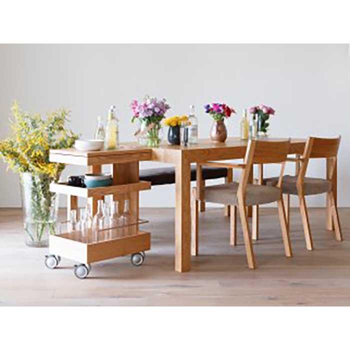 【ふるさと納税】CARAMELLA Dining Table 8484 oak | 家具 ファニチャー 人気 おすすめ 送料無料｜福岡県大川市
