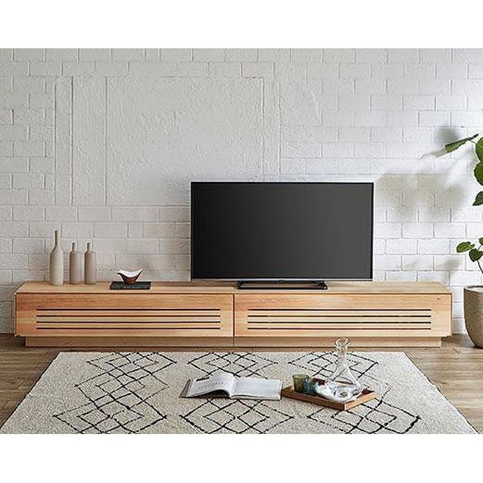 【ふるさと納税】【開梱設置】テレビ台 ルーチェ 無垢 ヒノキ 幅254-304cm TV テレビボード TV台 TVボード ローボード 家具 | 天然木 おしゃれ モダン リビング 大川家具 収納 大川市 完成品