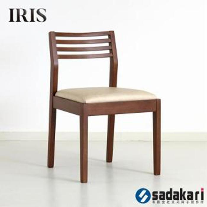 【ふるさと納税】IRIS-BR ダイニングチェア 肘無し ラバーウッド 合皮 ファブリック 大川市 貞苅椅子製作所 | インテリア ファニチャー 人気 おすすめ 送料無料 45,000円