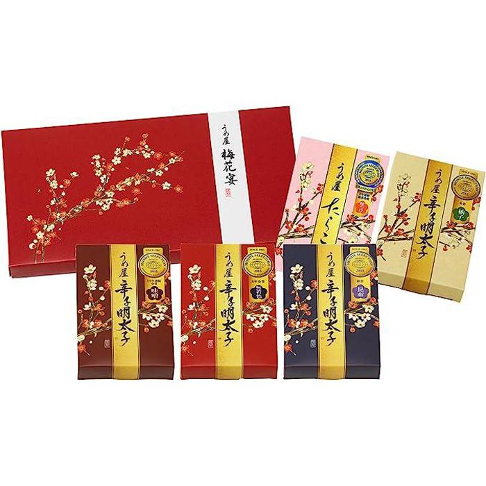 【ふるさと納税】梅花宴五味セット（明太子5種　100g×5） | 明太子　無着色　辛子明太子 詰め合わせ