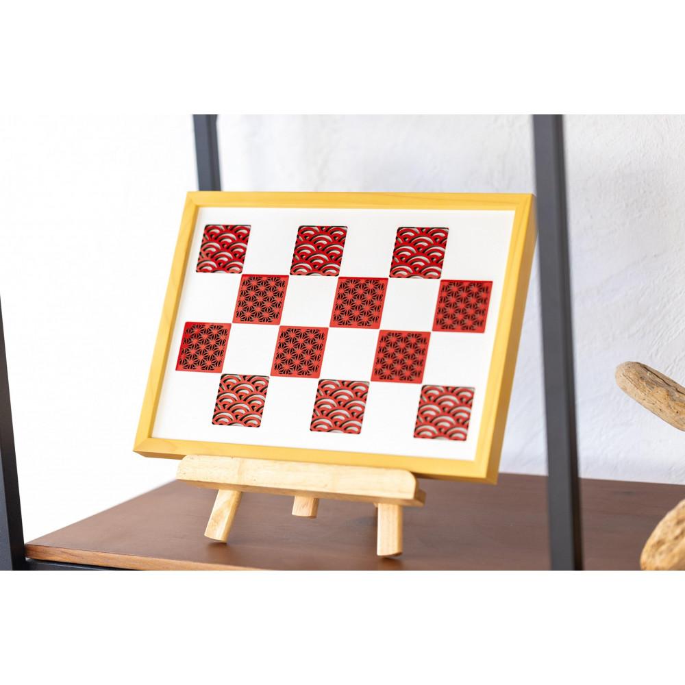 【ふるさと納税】オリジナル額装品「happinessシリーズ 市松模様mini」