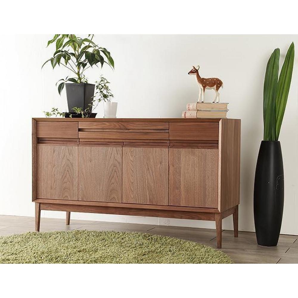 【ふるさと納税】大川家具 レフライン 120cm リビングボード 収納 天然木ウォールナット 野中木工所 | インテリア ファニチャー 人気 おすすめ 送料無料|福岡県大川市