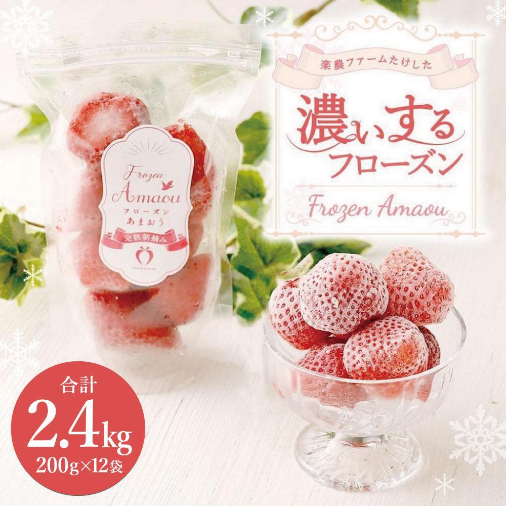 【ふるさと納税】武下さんちの冷凍あまおう「濃いするフローズン200g」×12袋