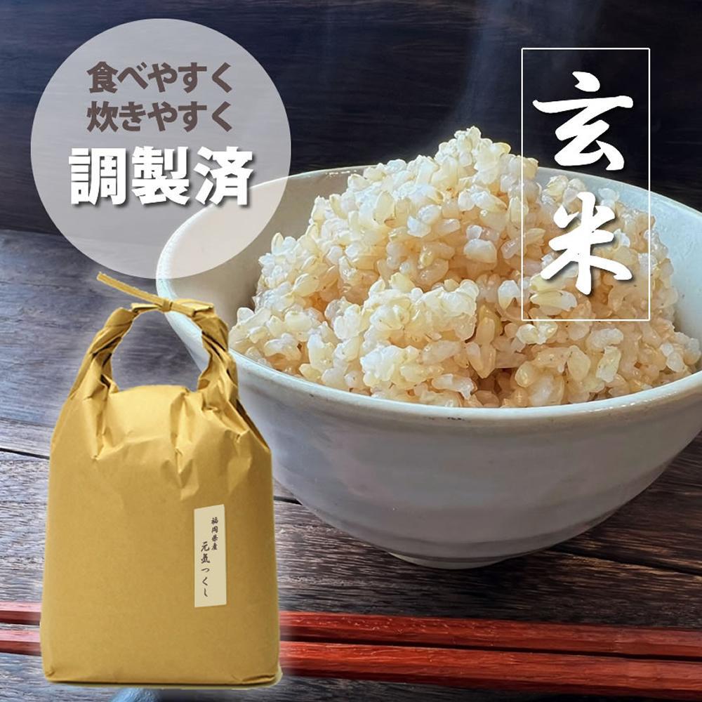 【ふるさと納税】福岡県産【特A】評価のお米「元気つくし」5kg×1袋 5kg [玄米]