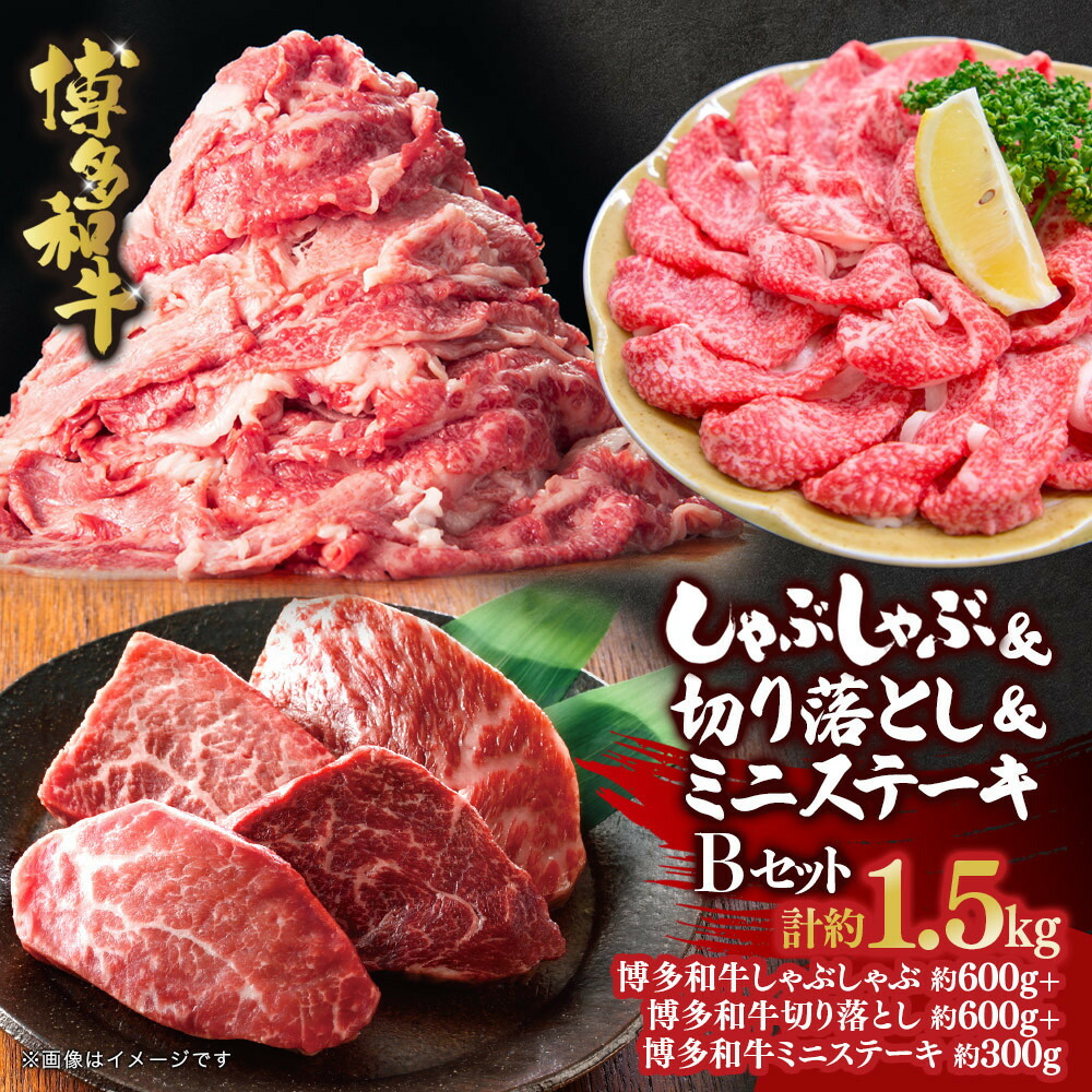 【ふるさと納税】博多和牛 しゃぶしゃぶ＆切り落とし＆ミニステーキ　Bセット | 肉 お肉 にく 食品 おすすめ 送料無料