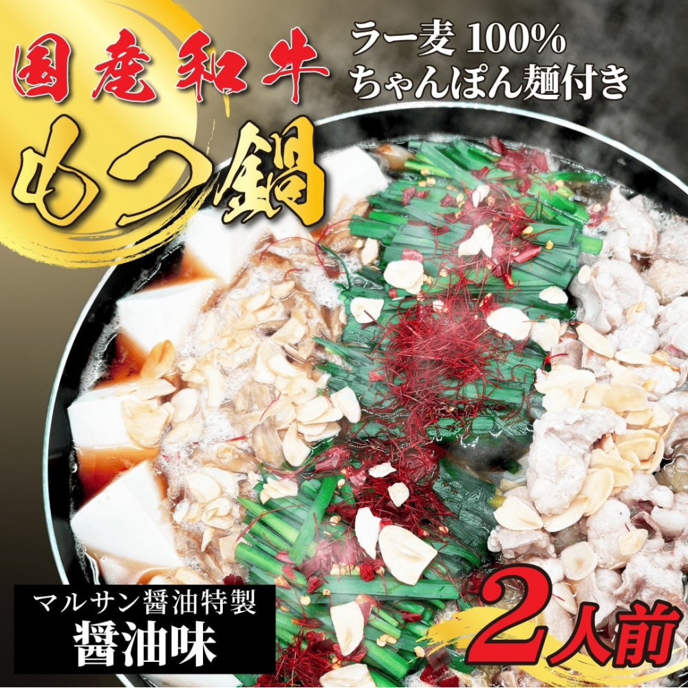 【ふるさと納税】【化粧箱入り】素材にこだわりました！厳選博多牛もつ鍋セット2人前(国産牛もつ使用)