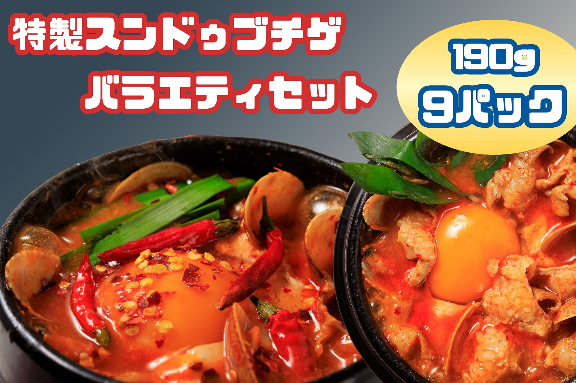 【ふるさと納税】専門店の味！特製スンドゥブチゲ バラエティーセット(計9パック)_AS-021｜福岡県行橋市