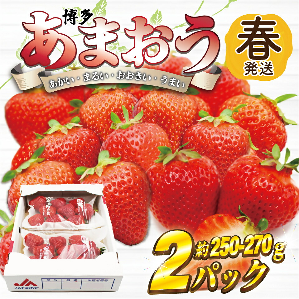 【ふるさと納税】AT-002　博多あまおう2パック(春)『2～4月発送』_AT-002