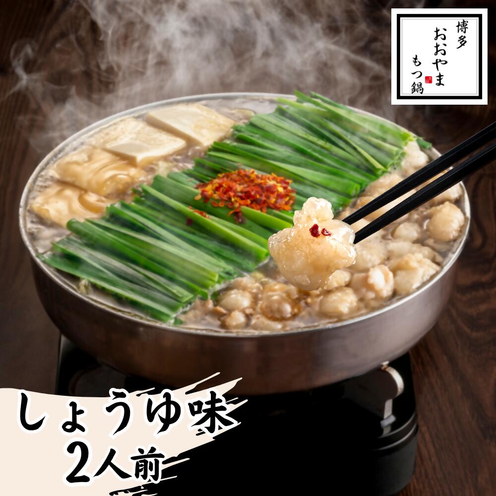 【ふるさと納税】博多もつ鍋おおやま　もつ鍋しょうゆ味　2人前_DK-013｜福岡県行橋市 9,120円