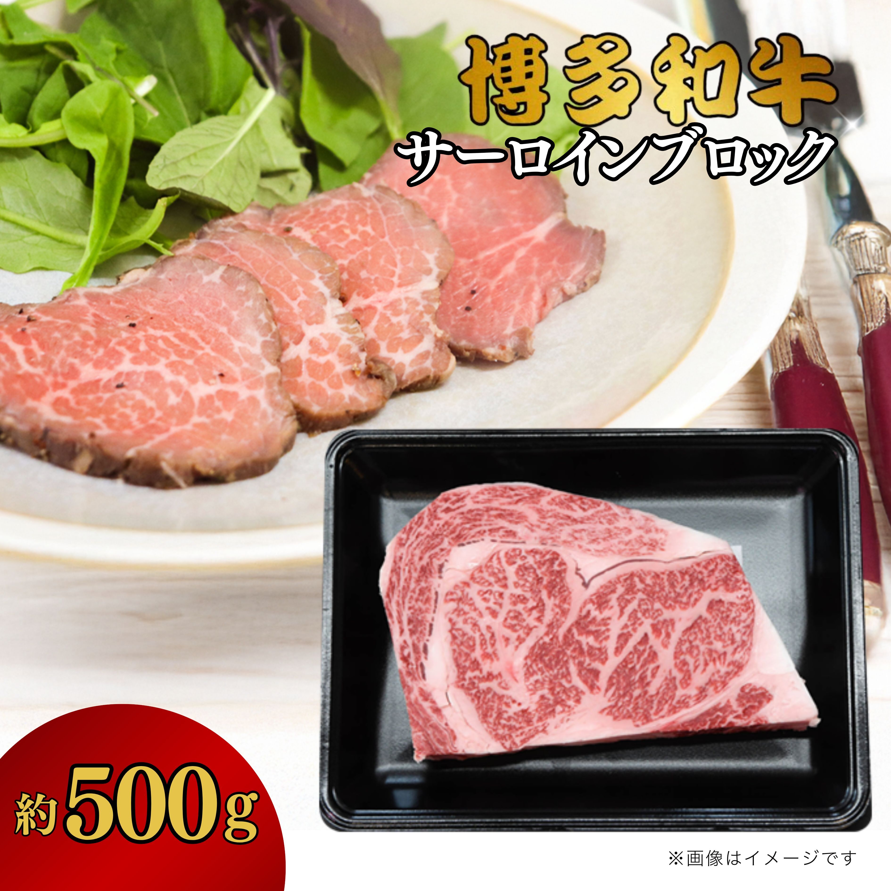 【ふるさと納税】博多和牛　サーロインブロック　約500g_DK-021｜福岡県行橋市