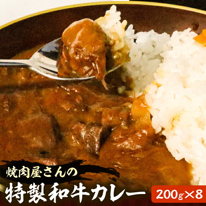 【ふるさと納税】焼肉屋さんの特製和牛カレー 200g&times; 8個 《豊前市》【焼肉・もつ鍋 平壌屋】[VAH058] 肉 お肉 カレー 34000 34000円｜福岡県豊前市 25,160円